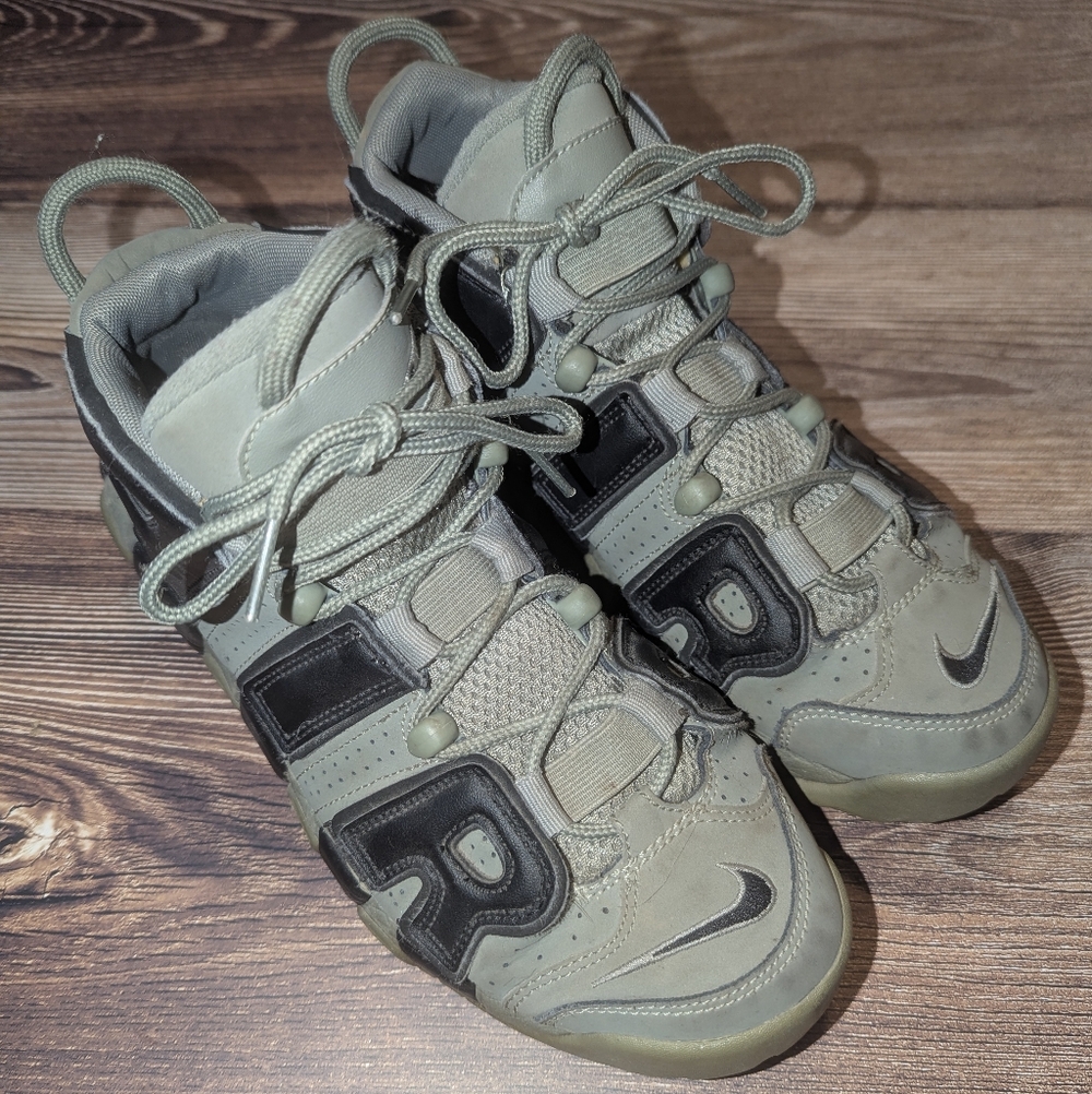 Nike Air More Uptempo Sneakers Dark Stucco Basketball Shoes